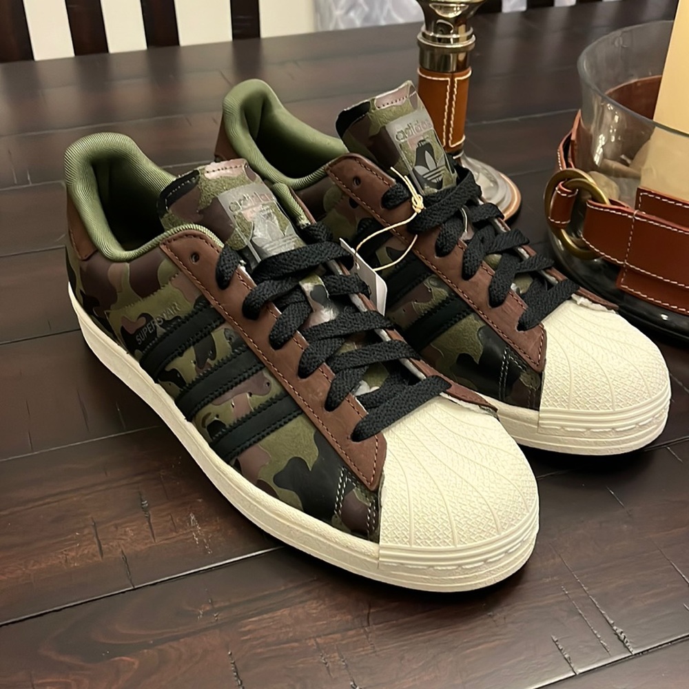Adidas Superstar Shoes Sneakers HQ8866 new camo camouflage Mens Sizes - Picture 2 of 12